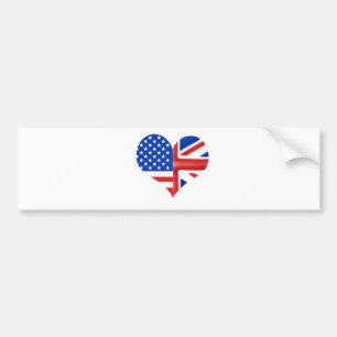 British American Heart Bumpersticker