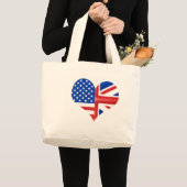 British American Heart Grote Tote Bag (Voorkant (product))