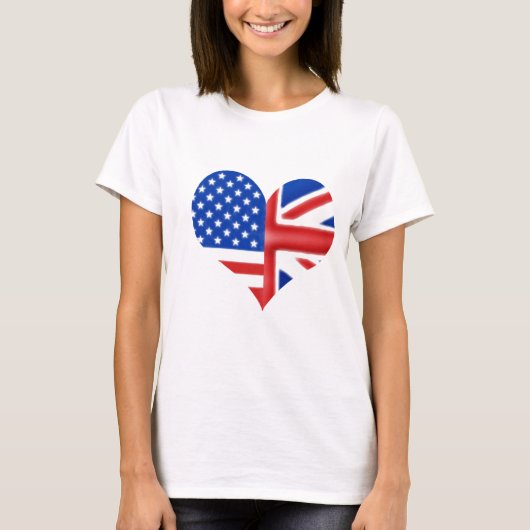 British American Heart T-shirt (Voorkant)