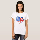 British American Heart T-shirt (Voorkant volledig)
