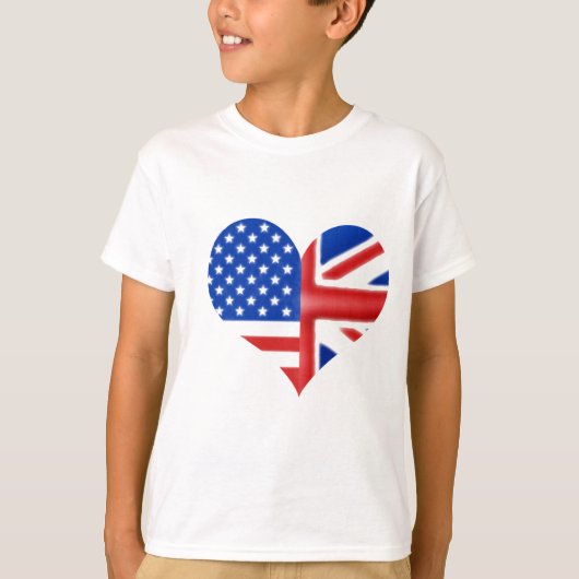 British American Heart T-shirt (Voorkant)