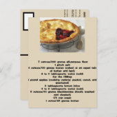 British Apple en Blackberry Pie Recipe Briefkaart (Voorkant / Achterkant)