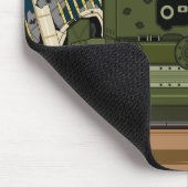 British Army Soldier en Tank Scene Mousepad Muismat (Hoek)