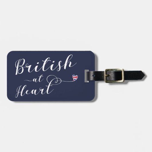 British At Heart Bagagelabel Sjabloon, Verenigd Ko (Voorkant horizontaal)