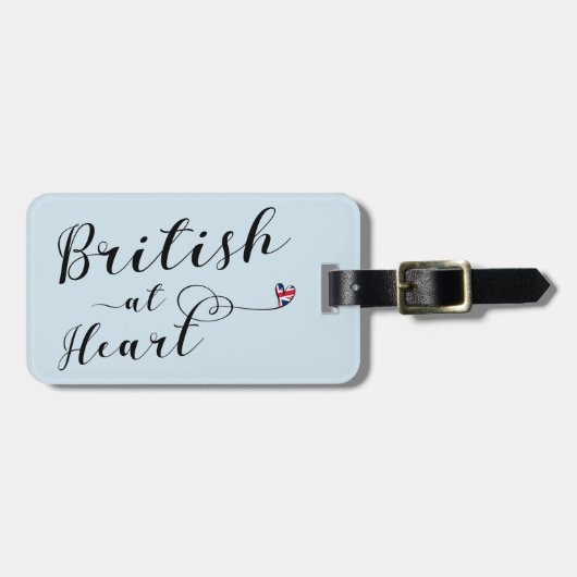 British At Heart Bagagelabel Sjabloon, Verenigd Ko (Voorkant horizontaal)