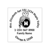 British Barn Owl Home Contactgegevens Rubberstempel (Afrduk)