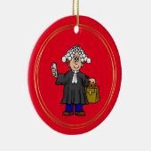 British Barrister-kerstversier Keramisch Ornament (Rechts)