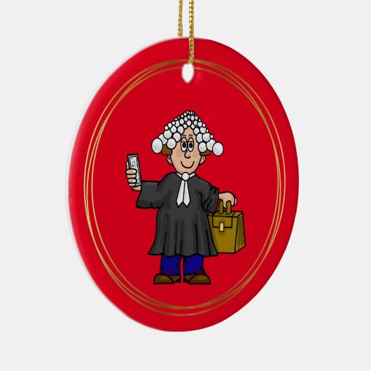 British Barrister-kerstversier Keramisch Ornament (Rechts)