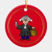 British Barrister-kerstversier Keramisch Ornament (Voorkant)