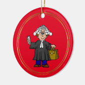 British Barrister-kerstversier Keramisch Ornament (Links)