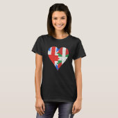 British Basque Flag Heart T-shirt (Voorkant volledig)