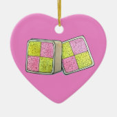 British Battenberg Marzipan Sponge Cake Bakery Keramisch Ornament (Voorkant)