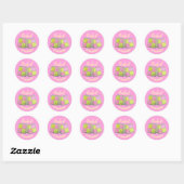 British Battenberg Marzipan Sponge Cake Bakery Ronde Sticker (Vel)