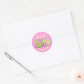 British Battenberg Marzipan Sponge Cake Bakery Ronde Sticker (Envelop)