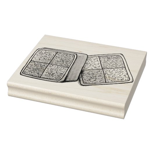 British Battenberg Marzipan Sponge Cake Bakery Rubberstempel (Stempel)