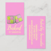 British Battenberg Marzipan Sponge Cake Bakery Visitekaartje (Voorkant / Achterkant)