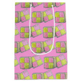 British Battenberg Marzipan Sponge Cake UK Food Medium Cadeauzakje (Achterkant)