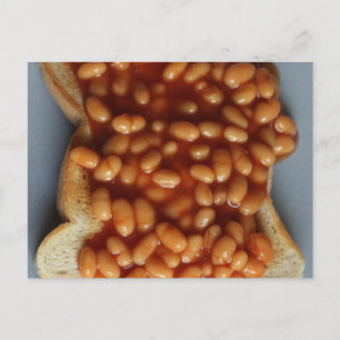 British Beans on Toast Food Joke Gift for Expat UK Briefkaart