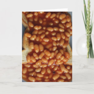 British Beans on Toast Food Joke Gift voor Expat N Feestdagen Kaart