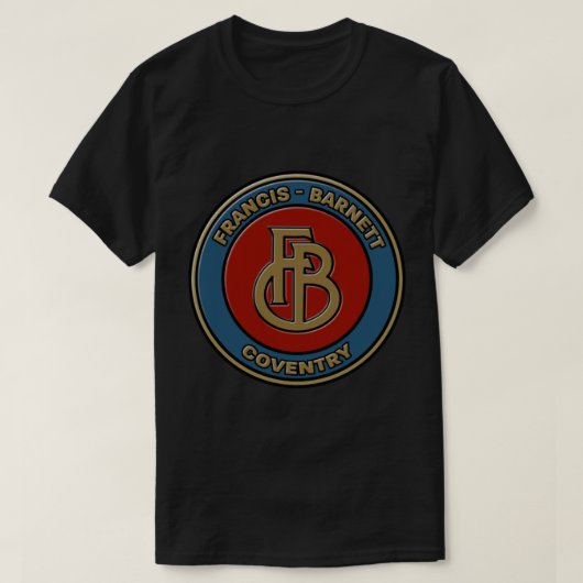 British Bikes Francis Barnett Motorcycle Logo T-shirt (Design voorkant)