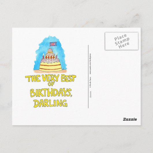 BRITISH BIRTHDAY briefkaart van Nicole Janes (Achterkant)