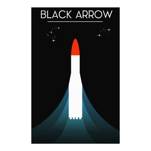 British Black Arrow Rocket Space Art Foto Afdruk (Voorkant)