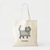 British Blue Purrfect Cat Canvas tas (Voorkant)