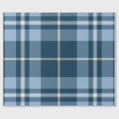 British Blue Tartan Christmas Cadeaupapier (Vlak)
