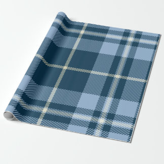 British Blue Tartan Christmas Cadeaupapier