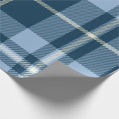 British Blue Tartan Christmas Cadeaupapier (Hoek)