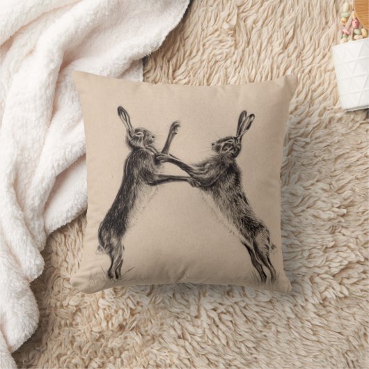 British Boxing Hares Cusion Kussen (Deken)