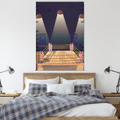 British Boxing ring Gym. Canvas Afdruk (Insitu (Slaapkamer))