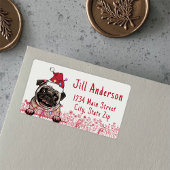 British Bull Dog gepersonaliseerde hand tekening Etiket