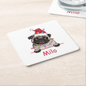 British Bull Dog gepersonaliseerde hand tekening Kartonnen Onderzetters (Schuin)