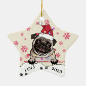 British Bull Dog gepersonaliseerde hand tekening Keramisch Ornament (Voorkant)