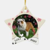 British Bull Dog gepersonaliseerde hand tekening Keramisch Ornament (Achterkant)