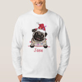 British Bull Dog gepersonaliseerde hand tekening T-shirt (Voorkant)
