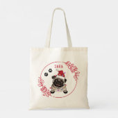 British Bull Dog gepersonaliseerde hand tekening Tote Bag (Achterkant)