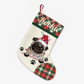 British Bull Dog gepersonaliseerde Kerstmis Kleine Kerstsok (Voorkant (Hangend))