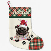 British Bull Dog gepersonaliseerde Kerstmis Kleine Kerstsok (Voorkant)