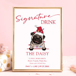 British Bull Dog Trouwhandtekening Drink Teken Poster