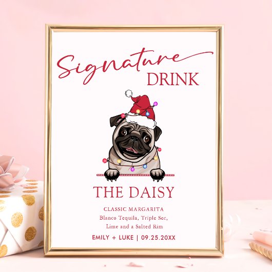 British Bull Dog Trouwhandtekening Drink Teken Poster