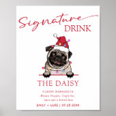 British Bull Dog Trouwhandtekening Drink Teken Poster (Voorkant)