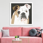 British Bulldog Canvas Afdruk (Insitu (Woonkamer))