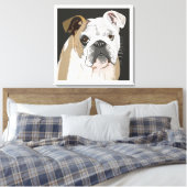 British Bulldog Canvas Afdruk (Insitu (Slaapkamer))