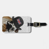 British Bulldog en Bowler Pet Bagagelabel (Voorkant horizontaal)