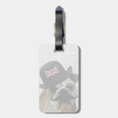 British Bulldog en Bowler Pet Bagagelabel (Achterkant verticaal)