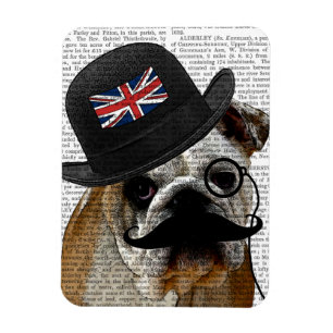 British Bulldog en Bowler Pet Magneet