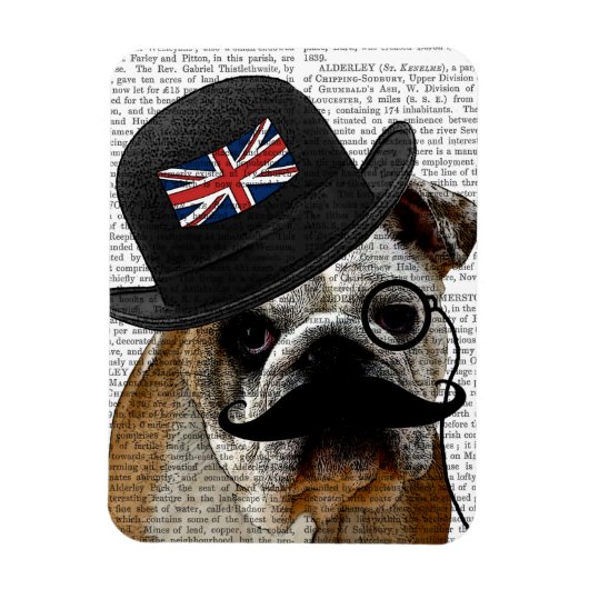 British Bulldog en Bowler Pet Magneet (Verticaal)