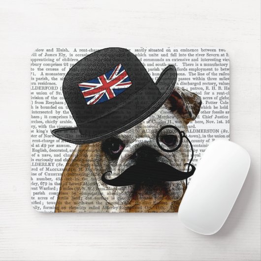 British Bulldog en Bowler Pet Muismat (Met muis)